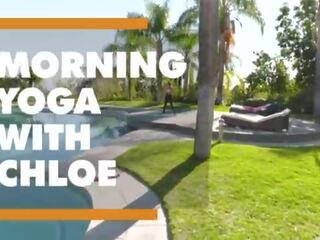 Morning yoga ends up in gorgeous dirty film with Chloe Amour - itsPOV