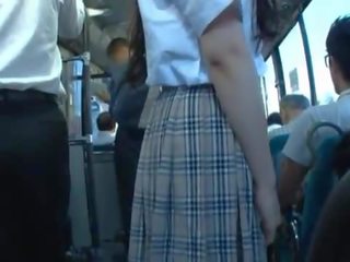 Dragă fursec are ei manşon atins cu degețel superior în the autobus