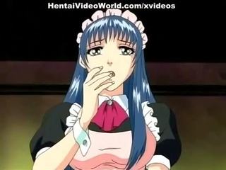 Hentai khiêu dâm video trong giường với một cô gái tóc vàng thiếu niên